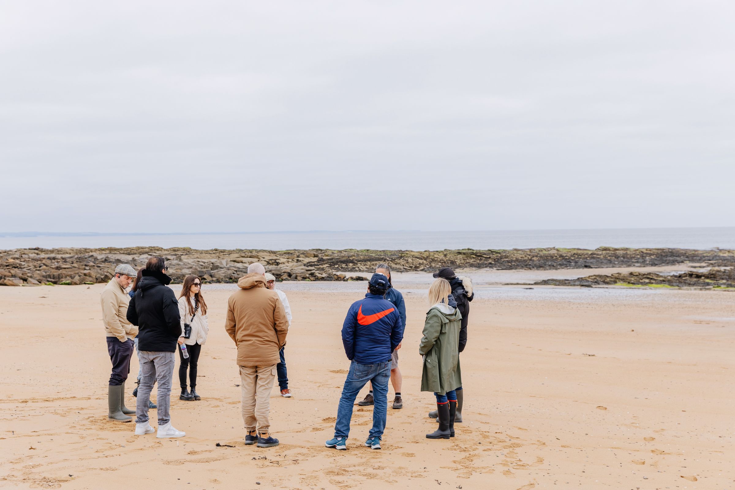Visiting French chefs gathered on Kingsbarns beach