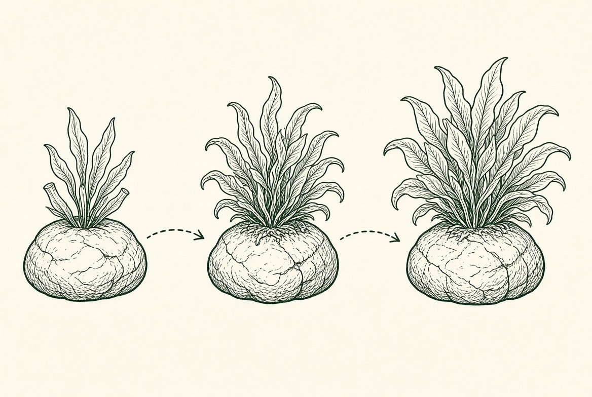 Diagram of the take-a-third rule: a light harvest from one patch, then moving along the shore leaving the rest untouched