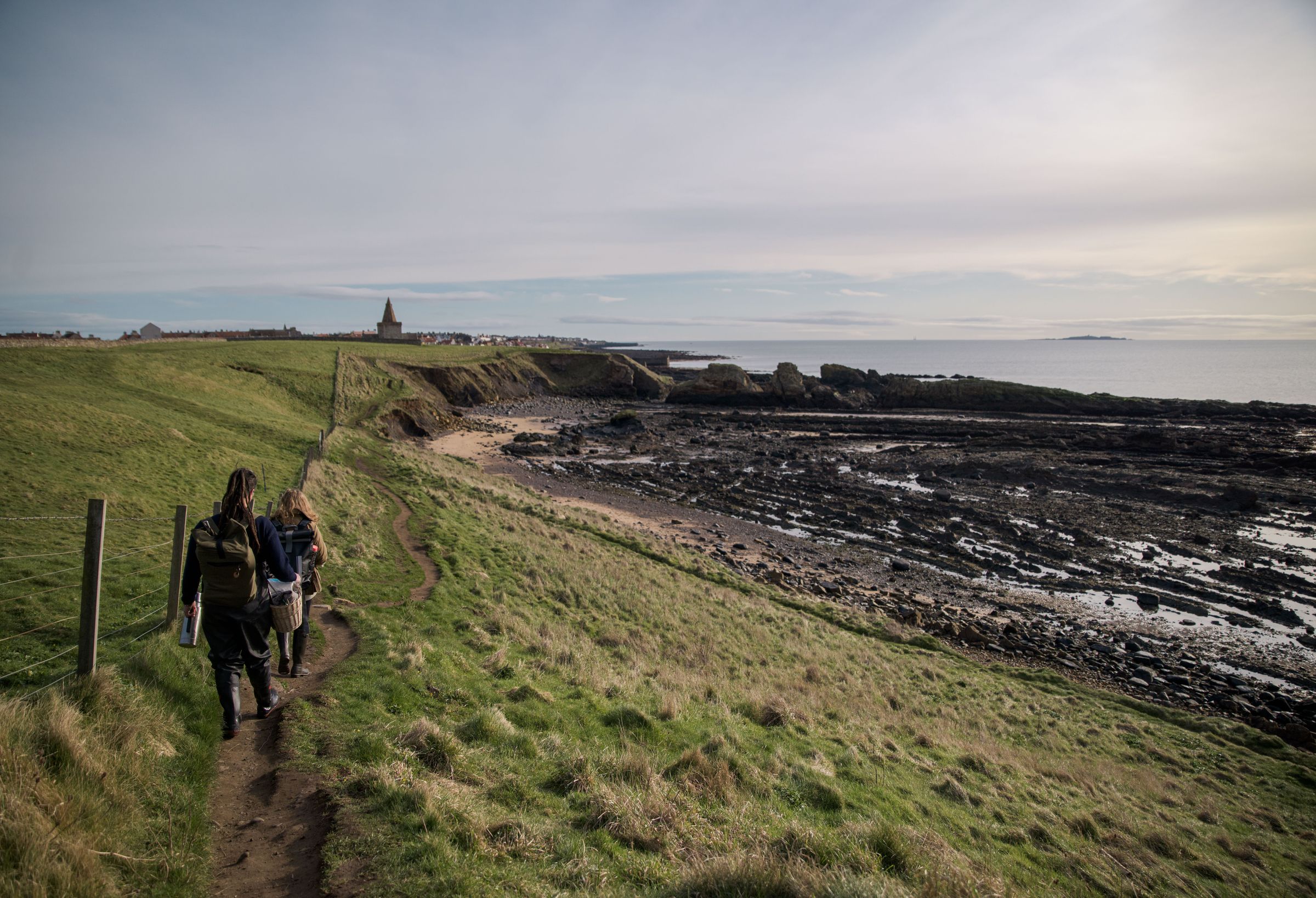 The coastal path towards St Monans Auld Kirk