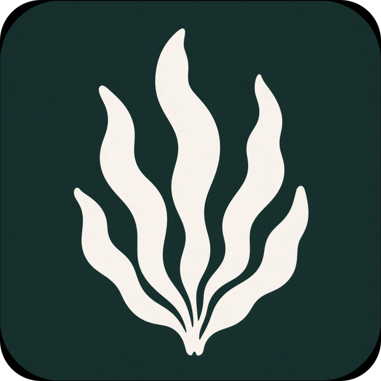 East Neuk Seaweed frond icon mark