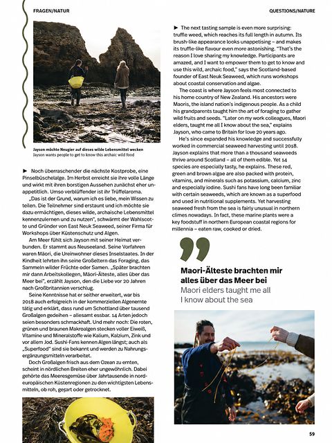 WINGS magazine — feature page