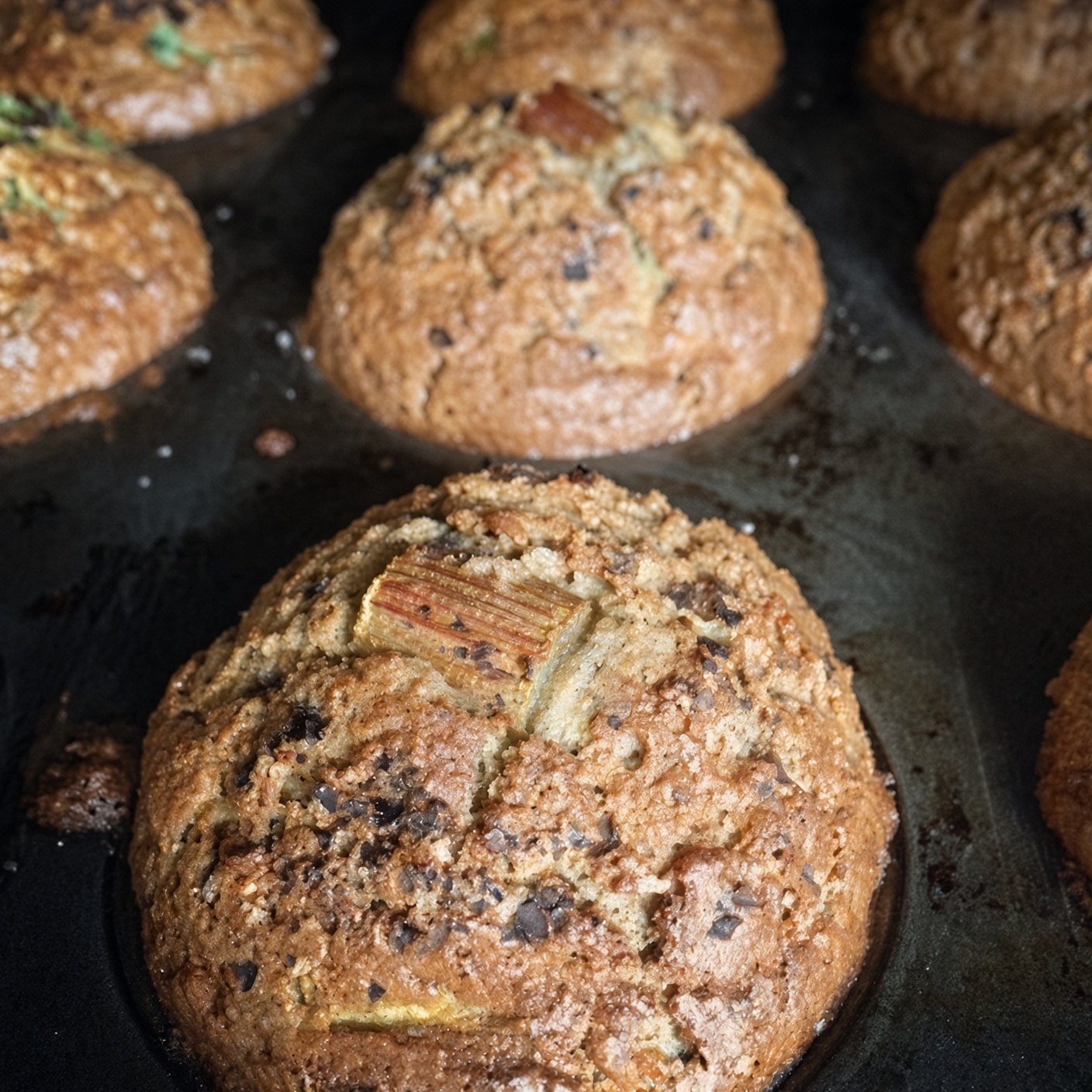 Seaweed muffins fresh from the baking tin