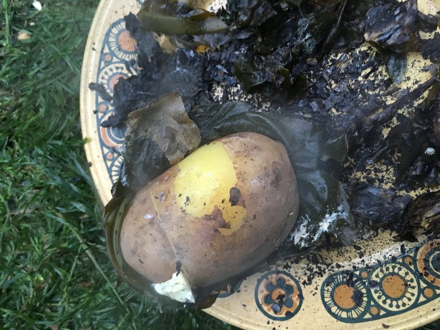 Step 7 — peel away the burnt wrap